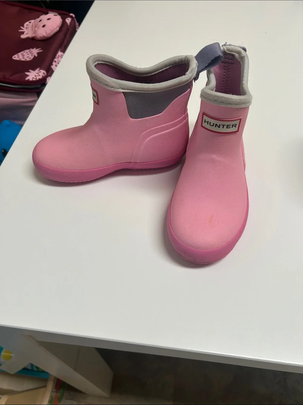 Hunter Kids Pink Short Waterproof Rain Boots